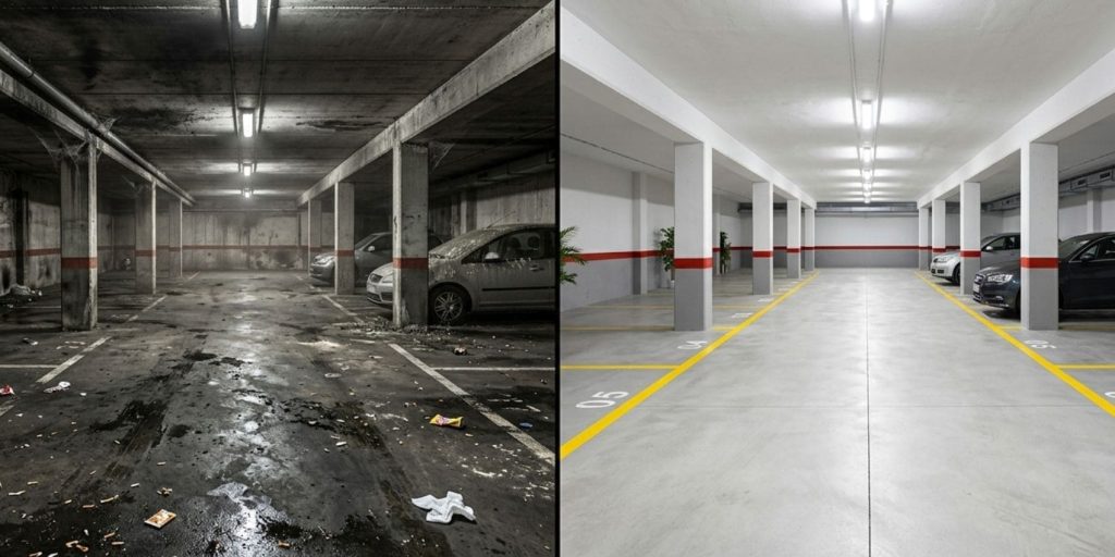 Limpieza profunda de garajes y parkings
